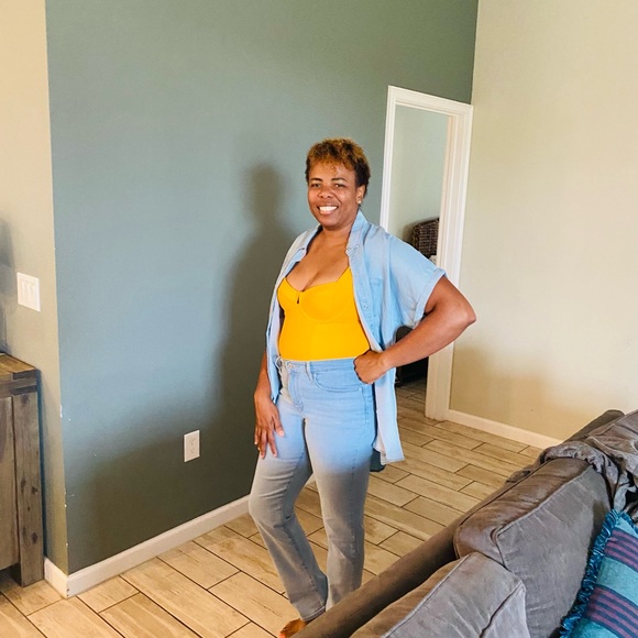 Mustard One-Piece Swimsuit - Picture 3 of 5